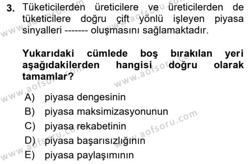 Sağlık Sigortacılığı Dersi 2024 - 2025 Yılı (Vize) Ara Sınavı 3. Soru