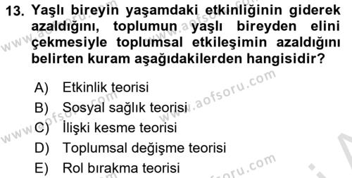 Bakım Elemanı Yetiştirme Ve Geliştirme Dersi 2018 - 2019 Yılı 3 Ders Sınavı 13. Soru