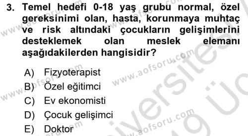 Bakım Elemanı Yetiştirme Ve Geliştirme Dersi 2018 - 2019 Yılı 3 Ders Sınavı 3. Soru