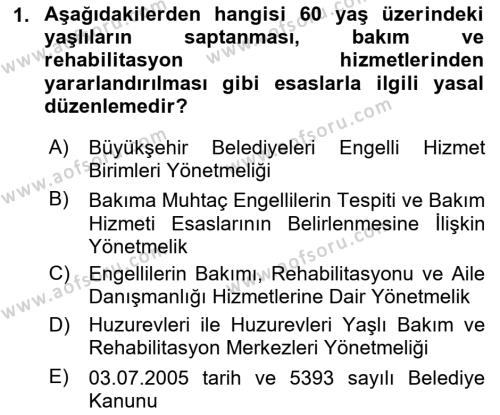 Bakım Elemanı Yetiştirme Ve Geliştirme Dersi 2018 - 2019 Yılı (Vize) Ara Sınavı 1. Soru