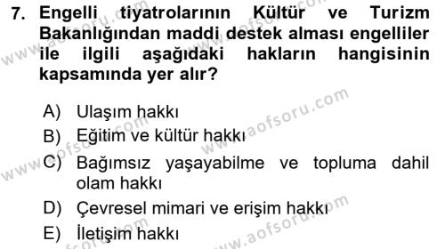 Bakım Elemanı Yetiştirme Ve Geliştirme Dersi 2018 - 2019 Yılı (Vize) Ara Sınavı 7. Soru