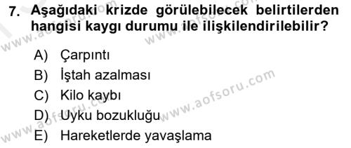 Bakım Elemanı Yetiştirme Ve Geliştirme Dersi 2018 - 2019 Yılı (Final) Dönem Sonu Sınavı 7. Soru