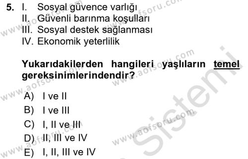 Bakım Elemanı Yetiştirme Ve Geliştirme Dersi 2020 - 2021 Yılı Yaz Okulu Sınavı 5. Soru