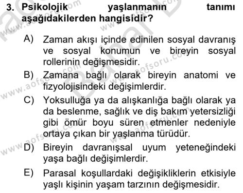 Bakım Elemanı Yetiştirme Ve Geliştirme Dersi 2021 - 2022 Yılı (Final) Dönem Sonu Sınavı 3. Soru