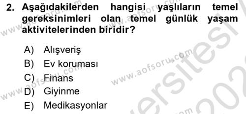 Bakım Elemanı Yetiştirme Ve Geliştirme Dersi 2021 - 2022 Yılı Yaz Okulu Sınavı 2. Soru