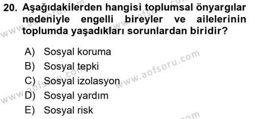 Bakım Elemanı Yetiştirme Ve Geliştirme Dersi 2021 - 2022 Yılı Yaz Okulu Sınavı 20. Soru