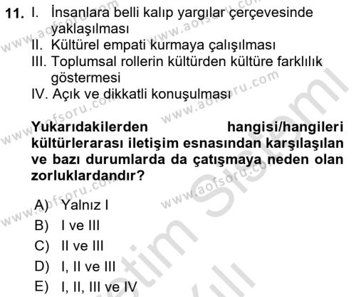 Bakım Elemanı Yetiştirme Ve Geliştirme Dersi 2022 - 2023 Yılı Yaz Okulu Sınavı 11. Soru