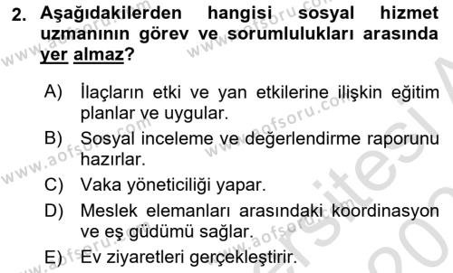 Bakım Elemanı Yetiştirme Ve Geliştirme Dersi 2022 - 2023 Yılı Yaz Okulu Sınavı 2. Soru