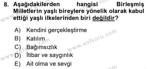 Bakım Elemanı Yetiştirme Ve Geliştirme Dersi 2023 - 2024 Yılı (Vize) Ara Sınavı 8. Soru