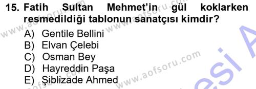 Akdeniz Uygarlıkları Sanatı Dersi 2012 - 2013 Yılı (Final) Dönem Sonu Sınavı 15. Soru