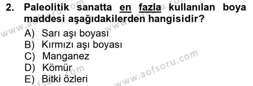 Akdeniz Uygarlıkları Sanatı Dersi 2012 - 2013 Yılı (Final) Dönem Sonu Sınavı 2. Soru