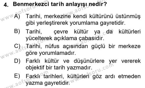 Akdeniz Uygarlıkları Sanatı Dersi 2018 - 2019 Yılı (Vize) Ara Sınavı 4. Soru