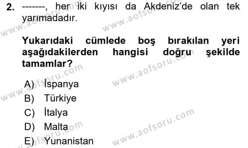 Akdeniz Uygarlıkları Sanatı Dersi 2020 - 2021 Yılı Yaz Okulu Sınavı 2. Soru