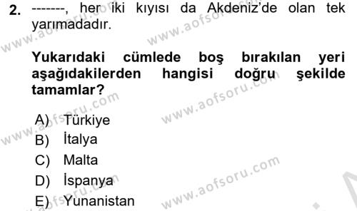 Akdeniz Uygarlıkları Sanatı Dersi 2021 - 2022 Yılı (Vize) Ara Sınavı 2. Soru