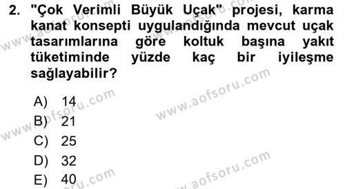 Havacılık Ekonomisi Dersi 2023 - 2024 Yılı (Vize) Ara Sınavı 2. Soru