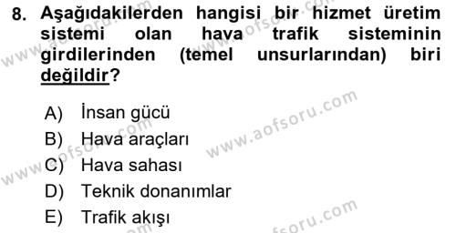 Haberleşme ve Seyrüsefer Sistemleri Dersi 2022 - 2023 Yılı Yaz Okulu Sınavı 8. Soru