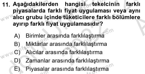 Havayolu İşletmelerinde Finansal Yönetim Dersi 2022 - 2023 Yılı (Vize) Ara Sınavı 11. Soru