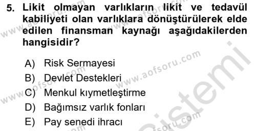 Havayolu İşletmelerinde Finansal Yönetim Dersi 2022 - 2023 Yılı (Final) Dönem Sonu Sınavı 5. Soru