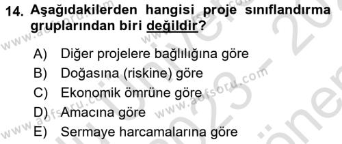 Havayolu İşletmelerinde Finansal Yönetim Dersi 2023 - 2024 Yılı (Final) Dönem Sonu Sınavı 14. Soru