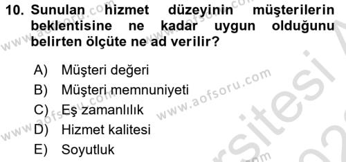 İnsan İlişkileri ve İletişim Dersi 2022 - 2023 Yılı (Final) Dönem Sonu Sınavı 10. Soru