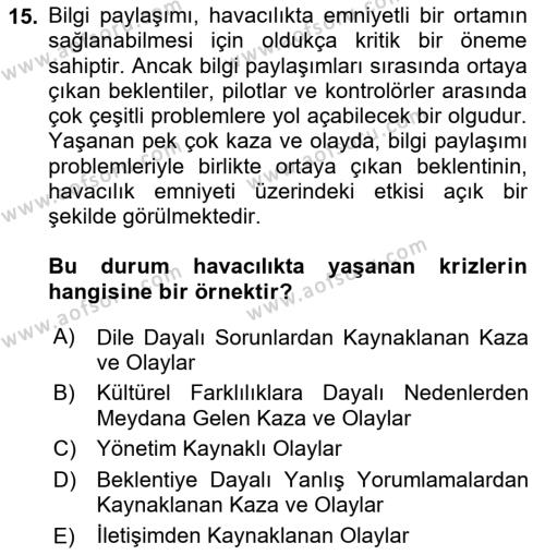 İnsan İlişkileri ve İletişim Dersi 2022 - 2023 Yılı (Final) Dönem Sonu Sınavı 15. Soru