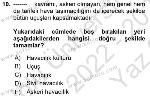 İnsan İlişkileri ve İletişim Dersi 2022 - 2023 Yılı Yaz Okulu Sınavı 10. Soru