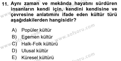 İnsan İlişkileri ve İletişim Dersi 2022 - 2023 Yılı Yaz Okulu Sınavı 11. Soru