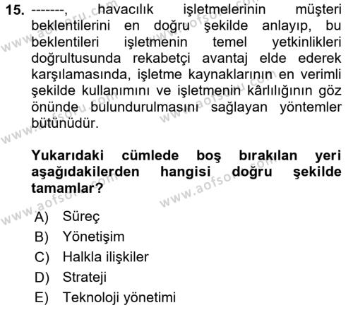 İnsan İlişkileri ve İletişim Dersi 2022 - 2023 Yılı Yaz Okulu Sınavı 15. Soru