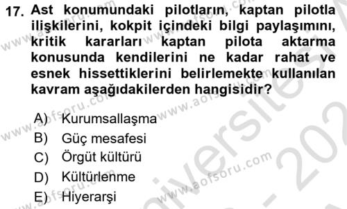 İnsan İlişkileri ve İletişim Dersi 2023 - 2024 Yılı (Vize) Ara Sınavı 17. Soru