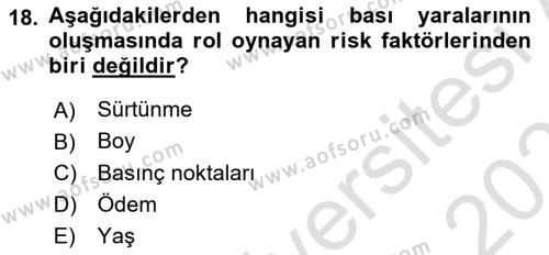 Temel Sağlık Hizmetleri Dersi 2020 - 2021 Yılı Yaz Okulu Sınavı 18. Soru