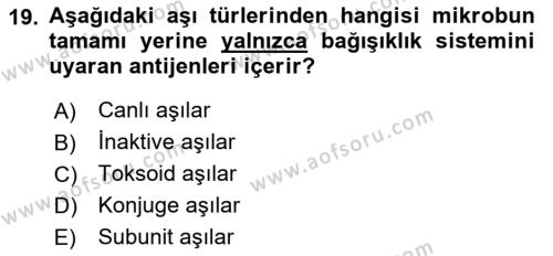 Temel Sağlık Hizmetleri Dersi 2023 - 2024 Yılı (Vize) Ara Sınavı 19. Soru