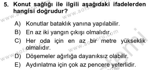 Temel Sağlık Hizmetleri Dersi 2023 - 2024 Yılı (Vize) Ara Sınavı 5. Soru