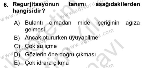 Temel Sağlık Hizmetleri Dersi 2023 - 2024 Yılı (Vize) Ara Sınavı 6. Soru