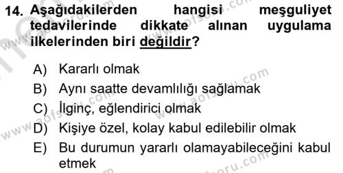 Temel Bakım Hizmetleri Dersi 2021 - 2022 Yılı (Vize) Ara Sınavı 14. Soru