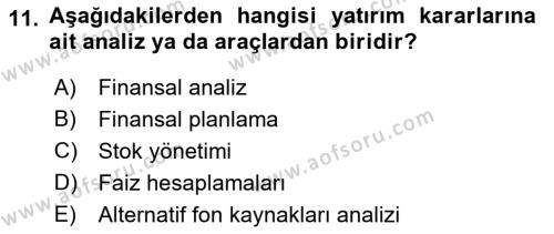 Sosyal Hizmet Yönetimi Dersi 2021 - 2022 Yılı Yaz Okulu Sınavı 11. Soru