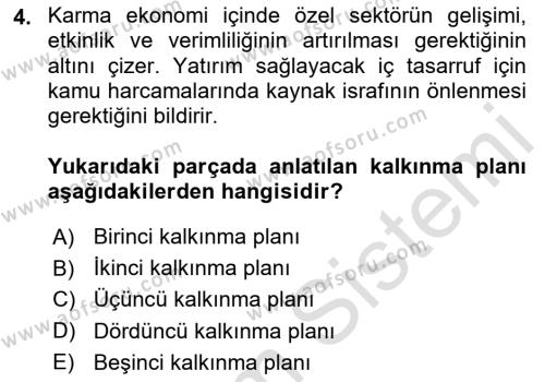 Sosyal Hizmet Mevzuatı Dersi 2020 - 2021 Yılı Yaz Okulu Sınavı 4. Soru