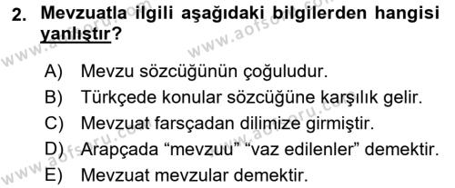 Sosyal Hizmet Mevzuatı Dersi 2022 - 2023 Yılı Yaz Okulu Sınavı 2. Soru