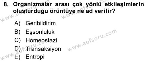 Sosyal Hizmet Kuram Ve Yaklaşımları Dersi 2021 - 2022 Yılı (Vize) Ara Sınavı 8. Soru