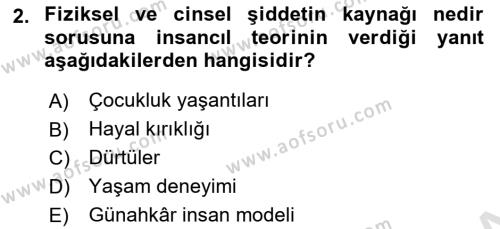 Sosyal Hizmet Kuram Ve Yaklaşımları Dersi 2021 - 2022 Yılı (Final) Dönem Sonu Sınavı 2. Soru