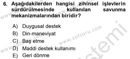 Sosyal Hizmet Kuram Ve Yaklaşımları Dersi 2021 - 2022 Yılı (Final) Dönem Sonu Sınavı 6. Soru