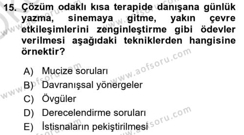 Sosyal Hizmet Kuram Ve Yaklaşımları Dersi 2021 - 2022 Yılı Yaz Okulu Sınavı 15. Soru