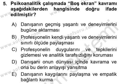 Sosyal Hizmet Kuram Ve Yaklaşımları Dersi 2021 - 2022 Yılı Yaz Okulu Sınavı 5. Soru