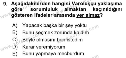 Sosyal Hizmet Kuram Ve Yaklaşımları Dersi 2021 - 2022 Yılı Yaz Okulu Sınavı 9. Soru