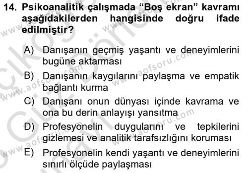 Sosyal Hizmet Kuram Ve Yaklaşımları Dersi 2022 - 2023 Yılı (Vize) Ara Sınavı 14. Soru