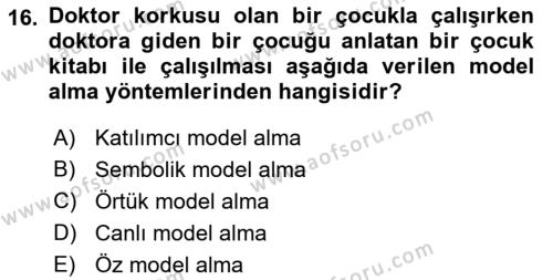 Sosyal Hizmet Kuram Ve Yaklaşımları Dersi 2022 - 2023 Yılı (Vize) Ara Sınavı 16. Soru