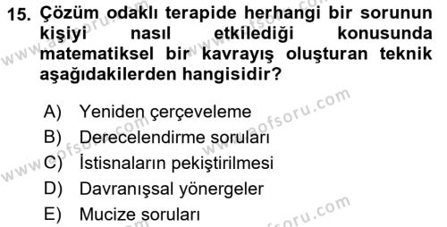 Sosyal Hizmet Kuram Ve Yaklaşımları Dersi 2022 - 2023 Yılı Yaz Okulu Sınavı 15. Soru