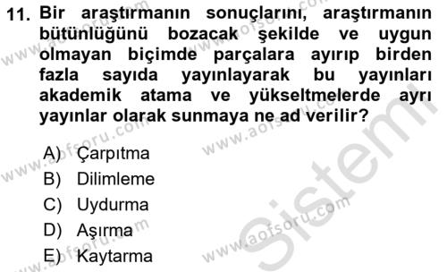 Sosyal Hizmette Kayıt Tutma Ve Rapor Yazma Dersi 2021 - 2022 Yılı (Vize) Ara Sınavı 11. Soru