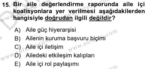 Sosyal Hizmette Kayıt Tutma Ve Rapor Yazma Dersi 2021 - 2022 Yılı (Final) Dönem Sonu Sınavı 15. Soru