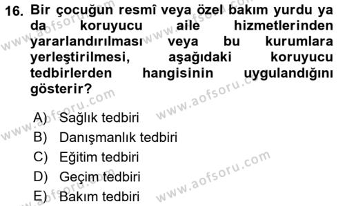 Sosyal Hizmette Kayıt Tutma Ve Rapor Yazma Dersi 2021 - 2022 Yılı (Final) Dönem Sonu Sınavı 16. Soru