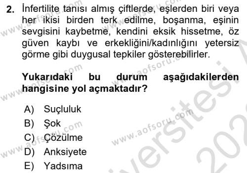 İnsan Davranışı Ve Sosyal Çevre 1 Dersi 2022 - 2023 Yılı (Final) Dönem Sonu Sınavı 2. Soru